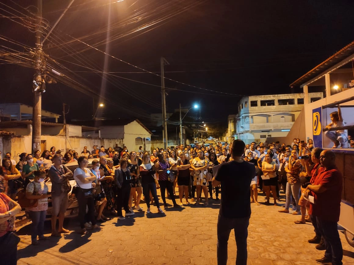 Assembleia Geral realizada em 19.07.2022, em frente a sede do Sindserv