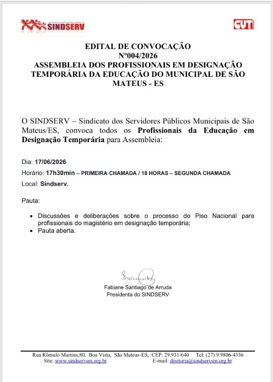 Edital de Convocação 004/2026