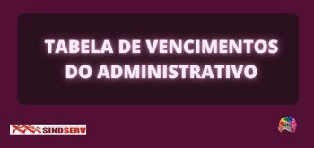 Tabela de Vencimentos do Administrativo - Vigente Reajuste em Março de 2015